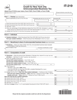 New York IT-219 Form
