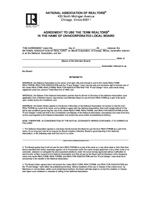 Realtors Agreement to Use Term