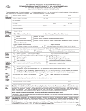 New Hampshire Property Tax Credit/Exemption Application