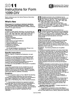 Instructions for Form 1099-DIV (2011)