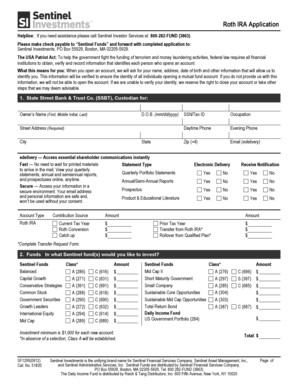 Roth IRA Application Form