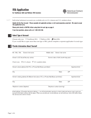 IRA Application Form