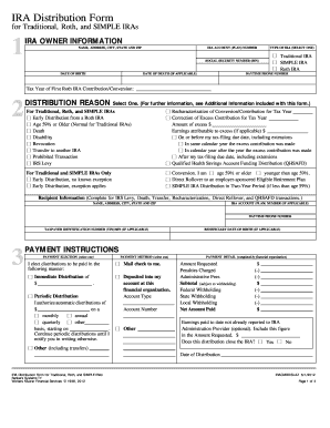 IRA Distribution Form
