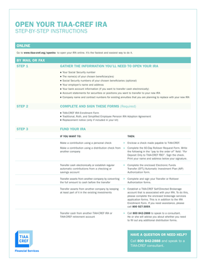 TIAA-CREF IRA Enrollment Instructions