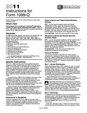Instructions for Form 1099-Q (2011)