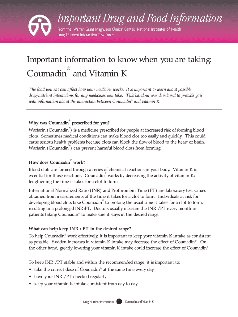 Fillable Online ods od nih Important Drug and Food Information Office