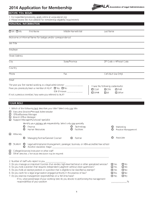 2014 ALA Membership Application