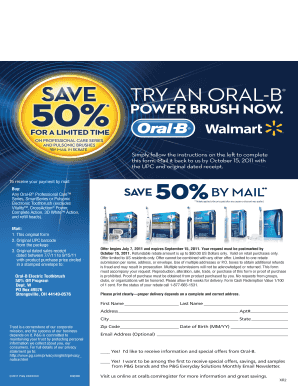 Oral-B Rebate Form
