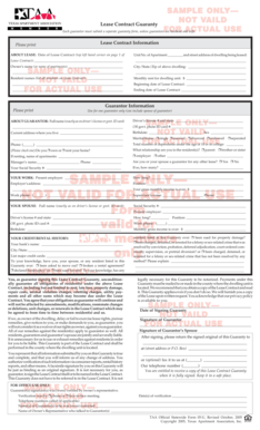 Lease Contract Guaranty