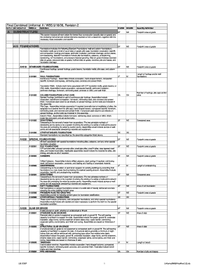 Work breakdown structure excel - tri service uniformat