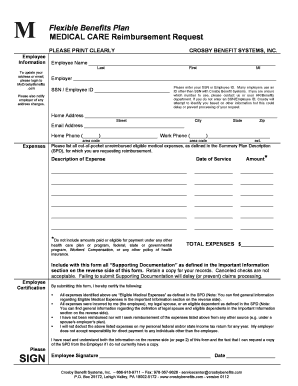Medical Care Reimbursement Request Form