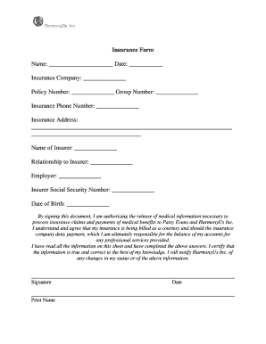 Insurance Form