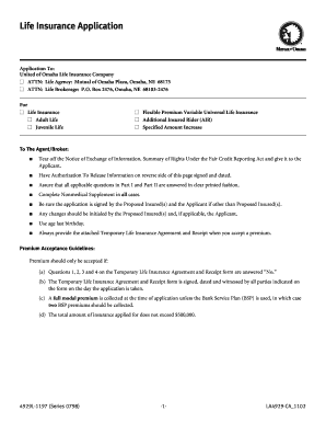 Life Insurance Application Form
