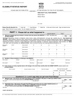 California Eligibility/Status Report QR 7