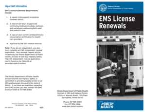 Illinois EMT Licensure Renewal Form