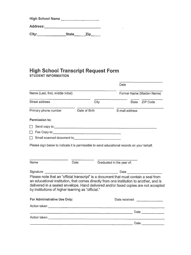 college transcript template pdf