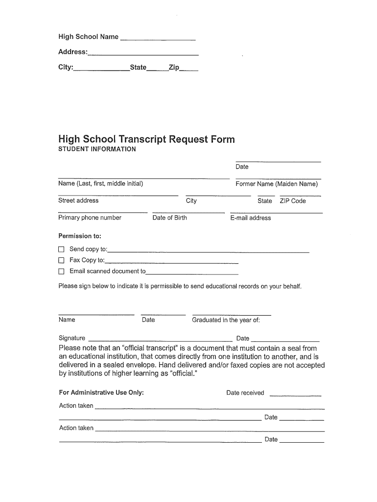 College Transcript Template Fill Online Printable Fillable Blank 