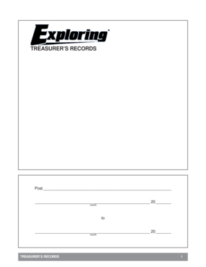 Treasurer's Records Form