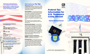 US Federal Tax Filing Requirements for Citizens Abroad