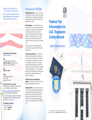 US Federal Tax Filing Requirements for Citizens Abroad