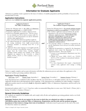 Graduate Admission Application