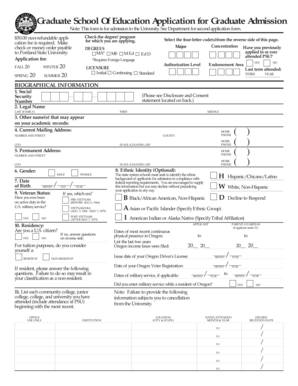 Graduate School Application Form