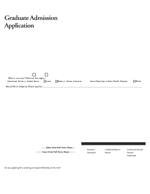 University of Oregon Graduate Admission Application