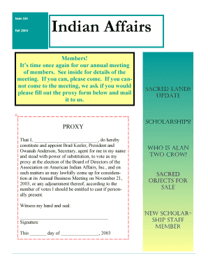 Proxy Form for Annual Meeting