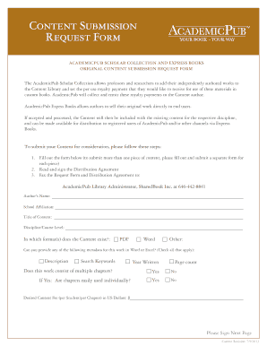 Content Submission Request Form