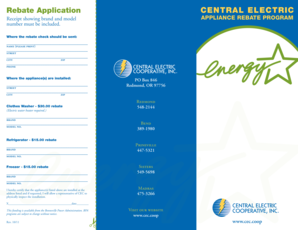 Central Electric Appliance Rebate Application
