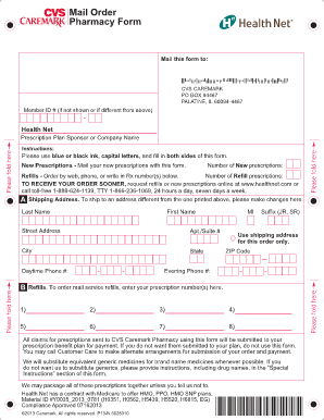 Health Net Mail Order Pharmacy Form