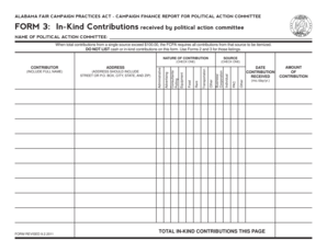 Alabama Fair Campaign Practices Act - Form 3