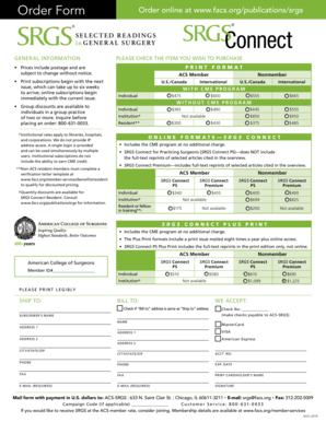 Selected Readings in General Surgery Order Form