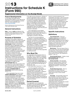 Schedule K Form 990 Instructions