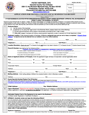 Osceola County Business Tax Receipt Application
