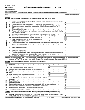 Schedule PH Form 1120
