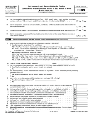 Schedule M-3 Form 1120-F