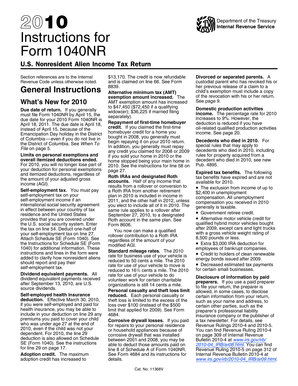 Instructions for Form 1040NR