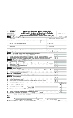 Form 8038-T Arbitrage Rebate