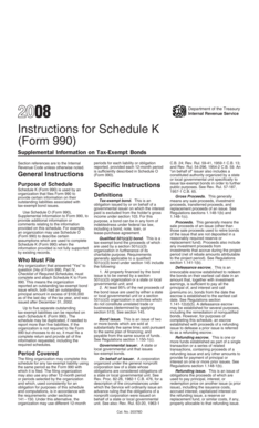Instructions for Schedule K (Form 990)