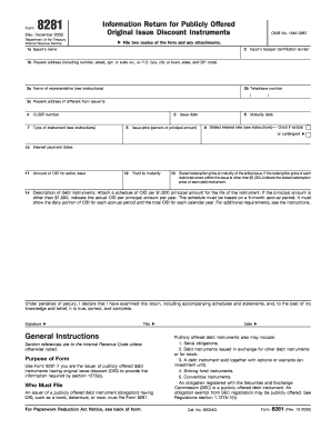 Form 8281 Original Issue Discount Instruments