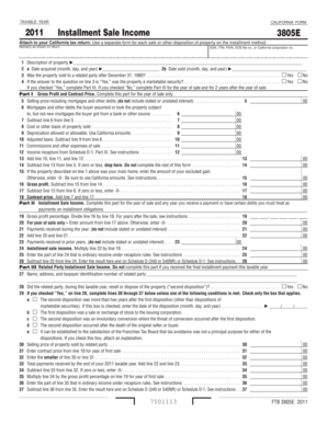 California Installment Sale Income Form