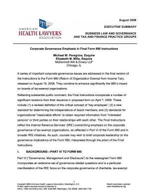 Form 990 Instructions