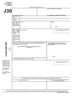UK Stock Transfer Form