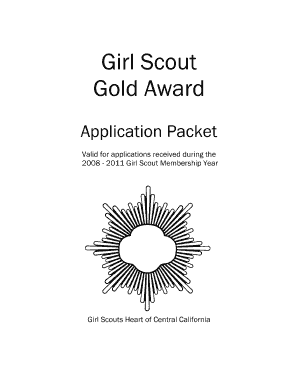 girl scout gold award proposal form