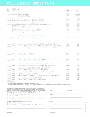Publications Order Form