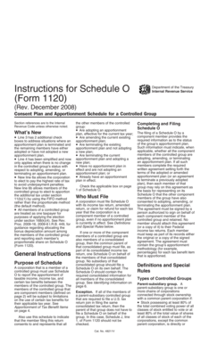 Instructions for Schedule O (Form 1120)