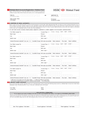 Multiple Bank Accounts Registration Form