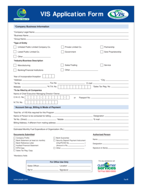 VIS Application Form