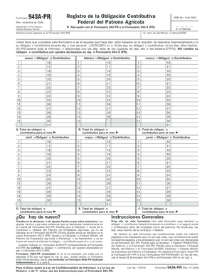Formulario 943A-PR Registro de la Obligación Contributiva